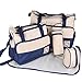 TechnoTec Multi-Function Baby Diaper Nappy Bag/ Mummy Changing Set Handbag (Pack of 5,Blue)