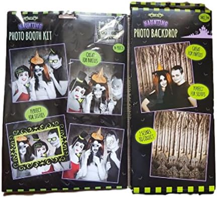 fright nite halloween selfie props & Grave yard Photo Backdrops (1 x 1.3M) accessory kit