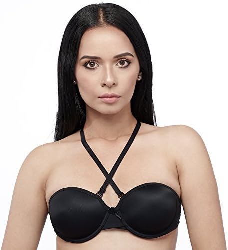 VersaBra Convertible Multiway Strapless Bra (32C, Black)