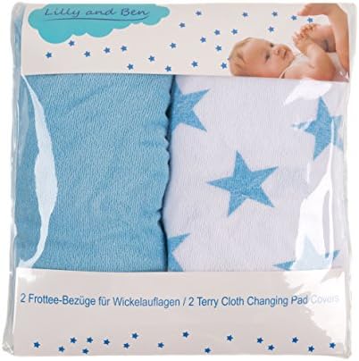 Changing Mat Cover Terry Towelling - 2x - Baby Soft - Thick - Absorbant - Blue
