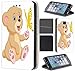 Price comparison product image CoverFix Premium Flip Cover for Samsung Galaxy J5 (2017 Model) J530F made of Faux Leather with Motif 1197 Teddy Cartoon Bär Braun Weiß