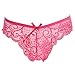 Produktbild feiXIANG frauen spitzen - unterhosen strings Hosen string - tanga höschen schlichte Slip Damen Slip für Damen Unterwäsche (Freie Größe, Heiß Rosa)