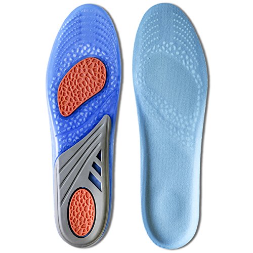 Kalak: Plantillas GEL Sports Confort Cuttable Insoles para la amortiguación (Tamaño de los hombres EUR 40-46.5)