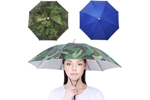 YANGSHINE Regenschirm Hut mit elastischem Band, Fischen Regenschirm Cap im Freien Falten Kopfbedeckung Regenschirm Hut