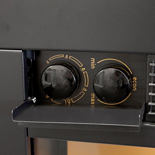 Kaminkonsole inklusive Classic Fire Elektrokamin mit simulierten Kaminfeuer 1800W MDF Kaminumrandung Weiß + Elektrischer Kamin mit Feuereffekt - 4