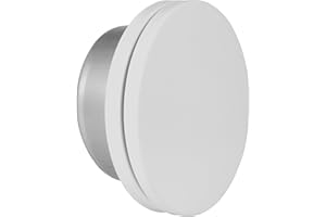 VENTILAND Difusor de ventilacion | Difusor aire acondicionado | Valvula de Techo o Pared para cocina, baño | Rejilla de Ventilación redonda ajustable en Chapa Acero | Boca de extracción (Plana, ø150mm)
