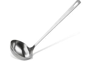 Chefkoch trifft Fackelmann Schöpflöffel – Zum Servieren und Schöpfen von Suppen und Eintöpfen, Edelstahl in mattem Look – Suppenkelle spülmaschinengeeignet