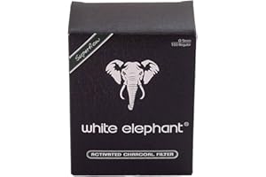 White Elephant 18589 Superflow - Filtros de carbón activo (9 mm, 150 unidades, papel)