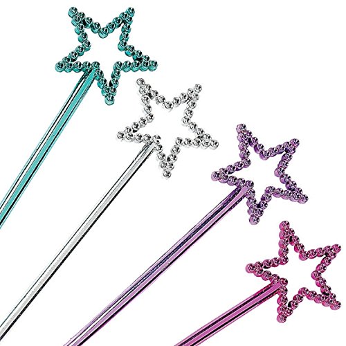 6 x Zauberstab Feenstab Fee Prinzessin Fasching Prinzessinnenparty Kindergeburtstag Mädchen - 2