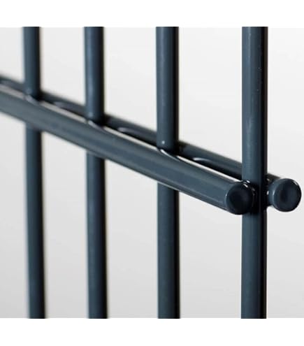 Doppelstabmattenzaun Set 868 Anthrazit 10m - Komplettset Mit Pfosten & Halterungen