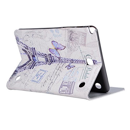 Galaxy Tab A 9.7 T550 Hülle, Deenor Oil painting Design Flip Tasche PU Leder Abdeckung Stand Schutzhülle für Samsung Galaxy Tab A 9.7 SM-T550. (Tower and Butterfly) - 6