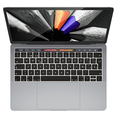 kwmobile Silikon Tastaturschutz QWERTY (Spanien) für Apple MacBook Pro 13″ / 15″ (Modelle ab Ende 2016) Touchbar Schwarz - 5