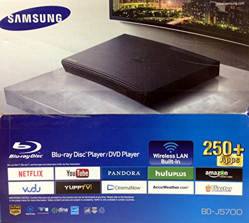 Samsung codefree bd-j5700 – Gebogenes Design – WLAN – Multi Zone Region Code Free DVD 012345678 PAL/NTSC Blu Ray Zone A/B/C. DivX MP4 AVI MKV. 100 ~ 240 V 50/60Hz (inkl. HDMI-Kabel) - 7