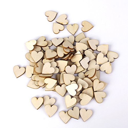 Basswood Leer Pfirsich Herz Schmuck für DIY Kunsthandwerk 40mm 50 Stück - 9
