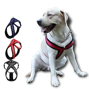 PETS EMPIRE Ultra Comfort Strong Padded Luxury Crossover Dog Harness ( Color May Vary ) (Medium)