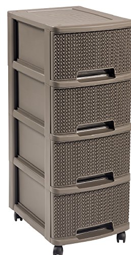 Preisvergleich Produktbild Curver Regal KNIT mit 4 Schubladen