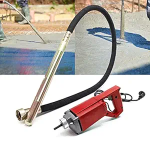 MLD VR-350 Hand Held Power Concrete Vibrator machine with Needle hose flexible shaft for Construction Vibrator Cement Bubble Remover (Color-Multi, Watt-600W, Speed-4000rpm)