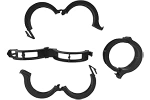 PAMPOLS 100 Clips o Soportes para Tomateras, Flores, Brotes y Plantas Trepadoras | Pinzas de Soporte con Anillas de plástico | Color Negro | Pack 100 Unidades