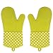 Produktbild NILSTOREY Ofenhandschuhe Hitzerbeständige Anti-Rutsch Silikon Backhandschuhe Topfhandschuhe Grillhandschuhe für Kochen, Backen, Barbecue Isolation Pads, 2 teilig (Grün)