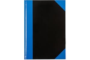 ‎IDENA Idena 542901 - Kladde DIN A5, 96 Blatt, 70 g/m², liniert, fester Einband, blau/schwarz, 1 Stück