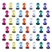 Produktbild 42 Stück Kühlschrankmagnete Whiteboard Magnete Starke magnetische Push Pins für Schreibtafel Schwarzes Brett Kühlschrank Karte sortierte Farbe (42)