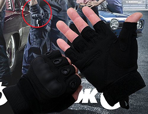 Fingerlose Handschuhe, Coofit Fitness Handschuhe Sporthandschuhe Herren Handschuhe Motorrad Handschuhe Tactical Gloves - 4