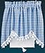 Produktbild Melody Jane Puppenhaus Blau Gingham Vorhang & Rollo Miniatur Fenster Zubehör
