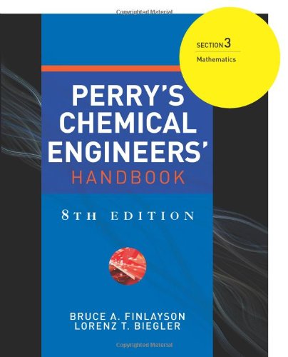 Preisvergleich Produktbild Perry's Chemical Engineers' Handbook 8 / E Section 3:Mathematics