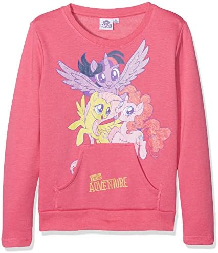 MON PETIT PONEY Girl's 163873 Sweatshirt, Rose (Fushia), 8 Years