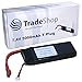 Produktbild Trade-Shop Hochleistungs Li-Polymer RC Akku 7,2V - 7,4V 7,2 - 7,4 5000mAh 35C 35-C Volt 2S1P 2-S-1-P 2S-1P T-Plug 140mm x 44mm x 22mm 243g 2C 2 Cell Zellen 2Cell 2Zellen für Drohne Flugzeug Airplane Auto Car LKW PKW Truggy Hubschrauber Boat Truck Boot Hobby Helikopter Quadcopter Fahrzeug