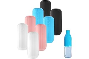 ZORVUJI 8 Pezzi Copri Bottiglie in Silicone da Viaggio, Protezione Antiperdita per Articoli da Toeletta, Accessori da Viaggio Riutilizzabili per Shampoo e Gel Doccia