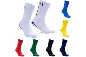 Tiscal Sports Football Grip Socks for Kids & Adults | 3 Sizes UK 1-4, UK 5-8 & UK 9-13 | Multiple Colours White, Black, Blue, Red & Navy | Anti Slip Anti Blister Grip Socks | Perfect For Rugby Yoga