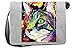 Produktbild Pop Art Canvas ::: Cat with green Eyes ::: peppige Umhängtasche mit Art Style Katzen Motiv