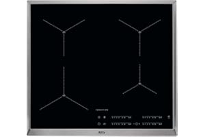 AEG IAE64411XB Autarkes Kochfeld / Induktion / Serie 7000 mit SenseBoil® / Hob²Hood / Slider-Bedienung / 60 cm / Edelstahlrahmen / 4 Kochzonen / Powerfunktion / Kindersicherung