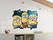 Minions 3D Look Wall Vinyl Sticker - Despicable Me Childrens Bedroom Mural (Large (650mmx835mm))