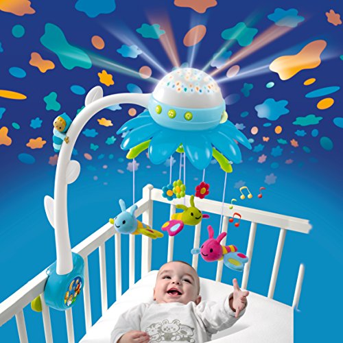 Smoby 211407 Cotoons Blumen Mobile mit Deckenprojektor, blau - 2