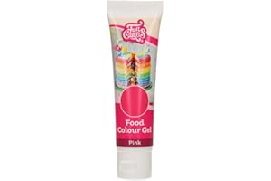 FunCakes Food Colour Gel Rosa: Coloranti Alimentare Concentrati per Crema, Fondente, Marzapane, Pasta. Facile da Dosare. Gocce Individuali per Creare Colori Vivaci. Halal. 30 g
