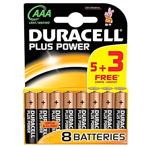 Price comparison product image Duracell AAA Batteries 5+3 Free