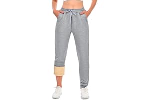 HFDWYJ Pantalon de jogging en polaire pour femme - Pantalon d'hiver chaud et moelleux - Pantalon de loisirs - Pantalon de sport d'hiver doublé avec poche