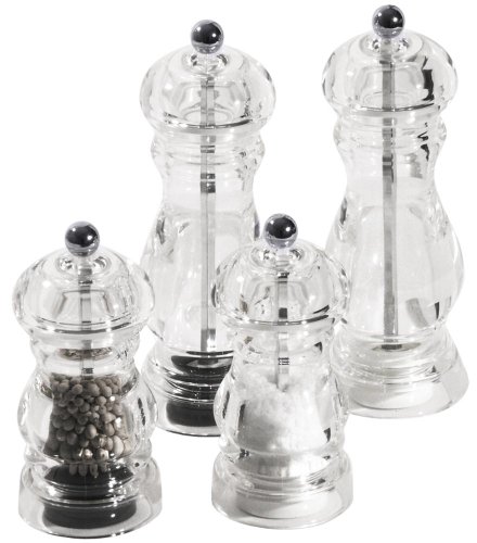 Contacto Edelstahl Salz-/Pfeffermühle Set 17,5 cm aus Acryl