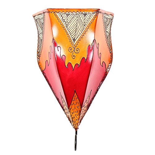 Lampenschirm Orientalische Wandlampe Emet marokkanische Hennalampe Lederlampe