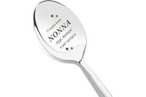LSVGSAK Regalo Nonna, Regalo Nonna Natale, Festa dei Nonni Idee Regalo, Regalo Festa dei Nonni, Regali Nonna, Regalo Nonni, Regalo Nonna Compleanno Regalo per Nonna Nipoti Cucchiaini da Caffè Valentino Pasqua