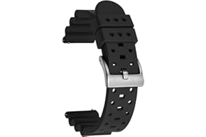 Niziruoup Correa Reloj Caucho Flúor Suave Duradera Caucho FKM Goma Fluorado 18mm 20mm 22mm 24mm Liberación Rápida Correa Reloj Diver Pulseras Deportiva Correa de Repuesto para Hombre Mujer