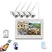 Produktbild 9 Zoll Full Touch - Monitor/DVR für HD Wifi Funk Echtzeit Videoüberwachung, 4x Nachtsicht-Kamera, integrierte 500GB Festplatte