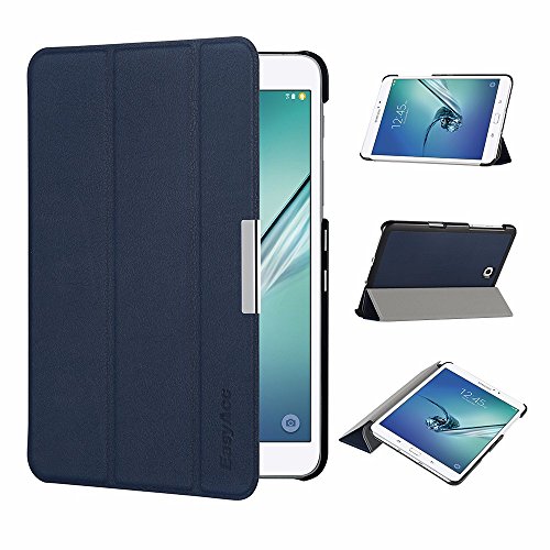 Samsung Galaxy Tab S2 8.0 Hülle, EasyAcc Ultra Dünn Case mit Standfunktion Auto Wake up Sleep PU Leder Hüllen für Samsung Galaxy Tab S2 T719/ T715N 20.31 cm (8 Zoll) Tablet-PC (Dunkelblau, Kunstleder) - 3