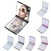 Hrph Makeup Mirrors Mini Portable Folding Compact Hand Cosmetic Make Up Pocket Mirror with 8 LED Light for Lady