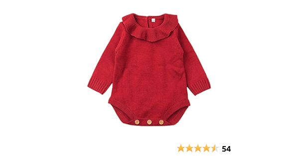Xaraza Newborn Baby Girls Princess Knitted Sweater Romper Jumpsuit Ruffle Long Sleeve Winter Clothes Clothing Sweaters Svanimal Com