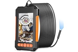GAWENTINY 4.3" IPS Screen Endoscope Inspection Camera,Endoscope Camera with Lights,Waterproof Sewer Drain Pipe Camera,Borescope Drain Camera,Gadgets for Men,16.5ft Semi-Rigid Cable (5M)