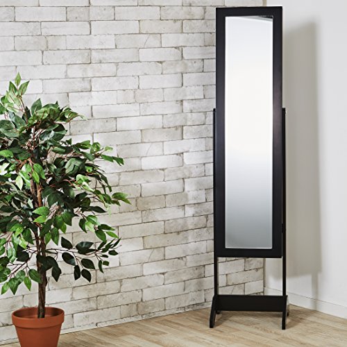 Levivo Schmuckschrank mit Spiegel, schwarz - 5