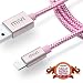 Mivi Apple MFi Certified 6ft long Nylon Braided Original Mivi Tough Lightning Cable for iPhone, iPad and iPod, Super fast charging up to 2.4Amps (Rose Gold) RS.999.00